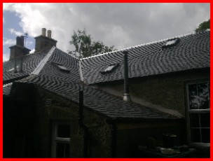 Spanish slate Re roofing in Edinburgh